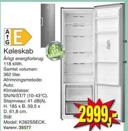 Harald Nyborg Køleskab, DKK 2999 tilbud