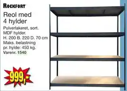 Harald Nyborg Reol med 4 hylder, DKK 999 tilbud
