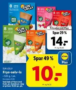 Lidl Frys-selv-is, DKK 19.95, App-pris tilbud
