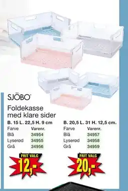 Harald Nyborg Foldekasse med klare sider, DKK 12 tilbud