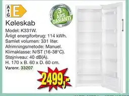 Harald Nyborg Køleskab, DKK 2499 tilbud