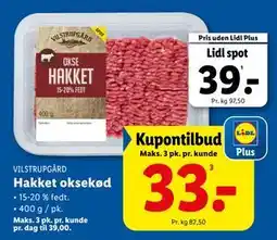 Lidl Hakket oksekød, DKK 39, App-pris tilbud