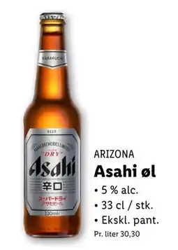 Lidl Asahi øl, DKK 10 tilbud