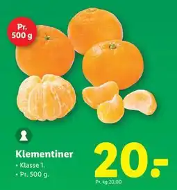 Lidl Klementiner, DKK 20 tilbud