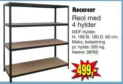 Harald Nyborg Reol med 4 hylder, DKK 499 tilbud