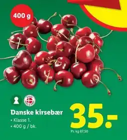 Lidl Danske kirsebær, DKK 35 tilbud