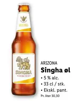 Lidl Singha øl, DKK 10 tilbud