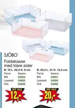 Harald Nyborg Foldekasse med klare sider, DKK 20 tilbud