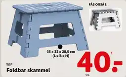 Lidl Foldbar skammel, DKK 40 tilbud