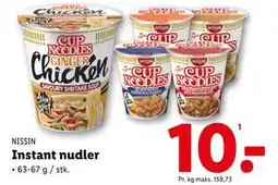 Lidl Instant nudler, DKK 10 tilbud