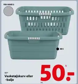 Lidl Vasketøjskurv eller -balje, DKK 50 tilbud