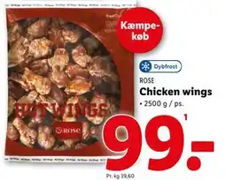 Lidl Chicken wings, DKK 9 tilbud