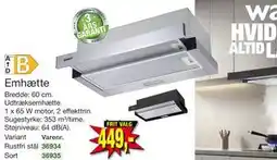 Harald Nyborg Emhætte, DKK 449 tilbud