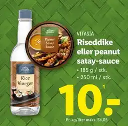 Lidl Riseddike eller peanut satay-sauce, DKK 10 tilbud