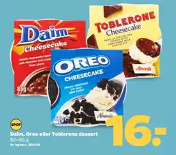 Netto Daim, Oreo eller Toblerone dessert tilbud