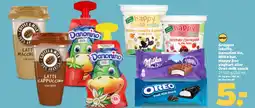 Netto GrGropper iskaffe, Danonino Go, Milka bar, Happy Zoo yoghurt eller Oreo milk snack tilbud