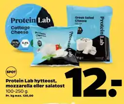 Netto Protein Lab hytteost, mozzarella eller salatost tilbud