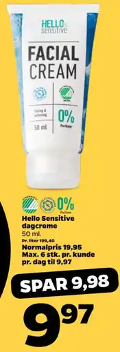 Netto Hello Sensitive dagcreme tilbud