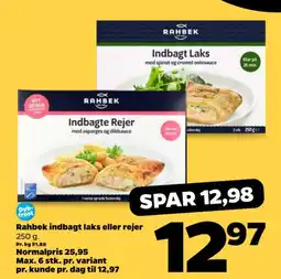 Netto Rahbek indbagt laks eller rejer tilbud