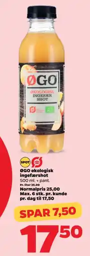 Netto ØGO økologisk ingefærshot tilbud