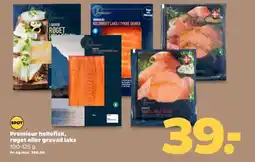 Netto Premieur hellefisk, røget eller gravad laks tilbud