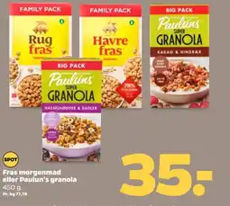 Netto Fras morgenmad eller Paulun's granola tilbud