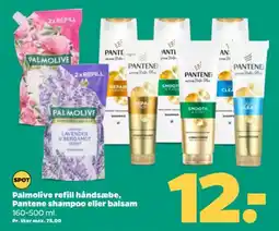 Netto Palmolive refill håndsæbe, Pantene shampoo eller balsam tilbud
