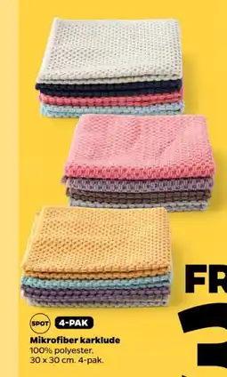 Netto Mikrofiber karklude 100% polyester. tilbud