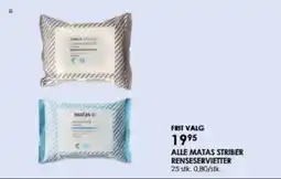 Matas ALLE MATAS STRIBER RENSESERVIETTER tilbud