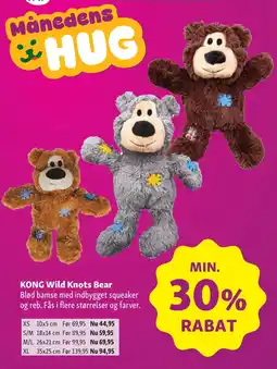 Maxi Zoo KONG Wild Knots Bear tilbud