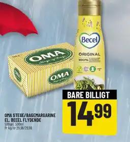 Løvbjerg OMA Stege/bagemargarine el. becel flydende tilbud