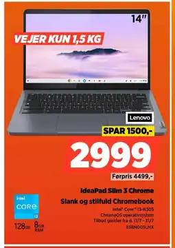 Power IdeaPad Slim 3 Chrome Slank og stilfuld Chromebook tilbud