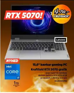 Power 15,6" bærbar gaming pc kraftfuld rtx 5070 grafik tilbud