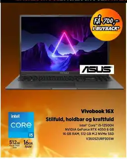 Power ASUS Vivobook 16X Stilfuld, holdbar og kraftfuld tilbud
