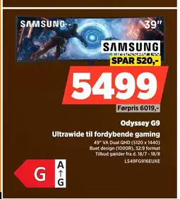 Power SAMSUNG Odyssey G9 Ultrawide til fordybende gaming tilbud