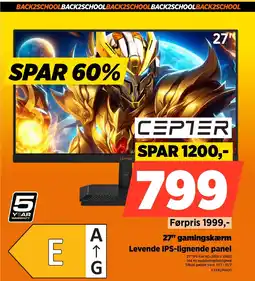 Power CEPTER 27" gamingskærm Levende IPS-lignende panel tilbud