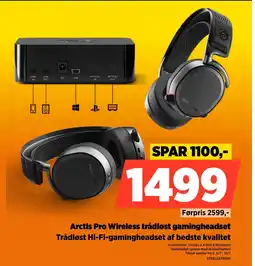 Power Arctis Pro Wireless trådløst gamingheadset Trådløst Hi-Fi-gamingheadset af bedste kvalitet tilbud