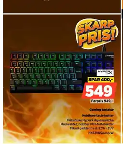 Power HYPER Gaming tastatur Holdbare tastehætter tilbud