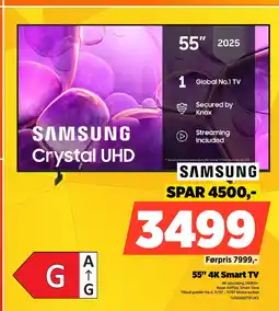 Power SAMSUNG 55" 4K Smart TV tilbud