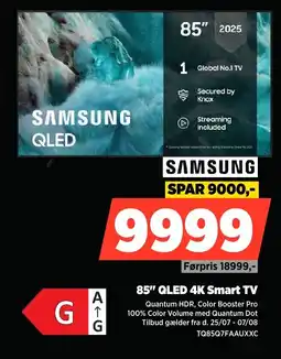 Power SAMSUNG 85" QLED 4K Smart TV tilbud