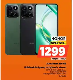 Power HONOR 200 Smart 256 GB Holdbart design og fordybende skærm tilbud