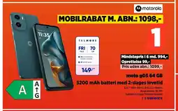 Power Moto g05 64 gb 5200 mah batteri med 2-dages levetid tilbud