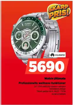 Power HUAWEI Watch Ultimate Professionelle wellness-funktioner tilbud