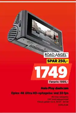 Power ROAD ANGEL Oplev 4K Ultra HD-optagelse ved 30 fps tilbud