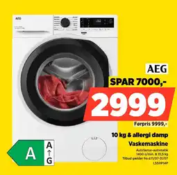 Power AEG & allergi damp Vaskemaskine tilbud