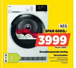 Power AEG Energibesparende tørring Tørretumbler tilbud