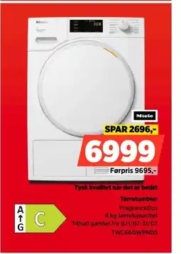 Power Miele Tysk kvalitet når det er bedst Tørretumbler FragranceDos tilbud