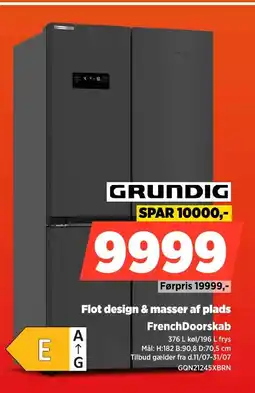 Power GRUNDIG Flot design & masser af plads FrenchDoorskab tilbud