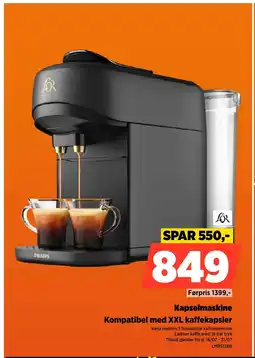 Power Kapselmaskine Kompatibel med XXL kaffekapsler tilbud