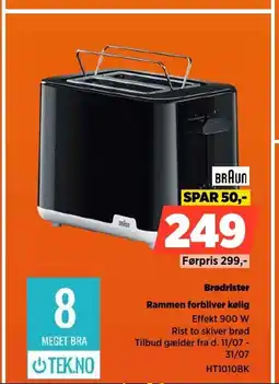 Power BRAUN Brødrister Rammen forbliver kølig tilbud